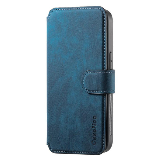 For iPhone 16e CaseNeo MagSafe RFID Anti-theft Retro Leather Phone Case(Blue) - iPhone 16e Cases by CaseNeo | Online Shopping UK | buy2fix