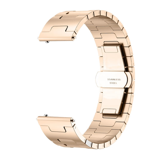 For Huawei GT4 46mm / GT5 46mm / GT5 Pro 22mm H-shaped Butterfly Buckle Stainless Steel Watch Band(Rose Gold) - 22mm Bands by buy2fix | Online Shopping UK | buy2fix