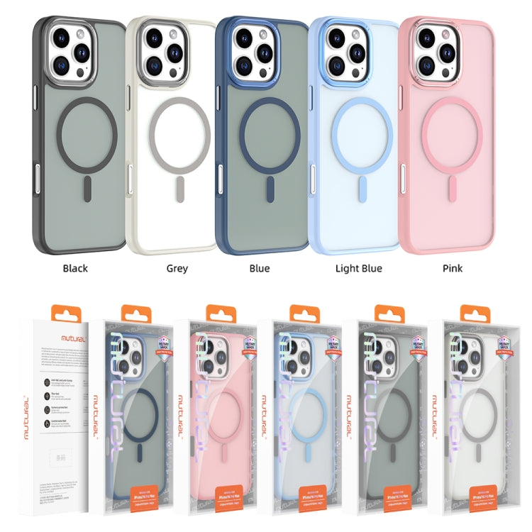 For iPhone 16 Pro Max Mutural Skin Feel Series Frosted MagSafe Magnetic Phone Case(Pink) by Mutural