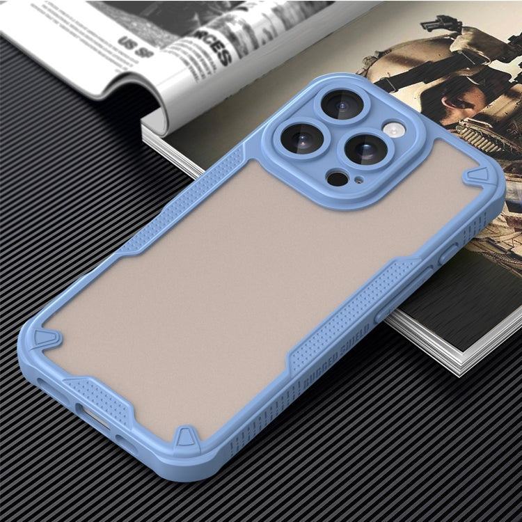 For iPhone 16 Pro Max Armor Glaze PC Hybrid TPU Phone Case(Blue) by buy2fix