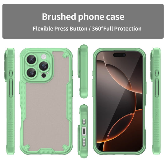 For iPhone 16 Pro Max Armor Glaze PC Hybrid TPU Phone Case(Green) by buy2fix