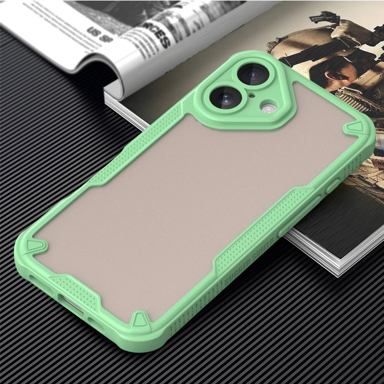 For iPhone 16 Plus Armor Glaze PC Hybrid TPU Phone Case(Green) by buy2fix