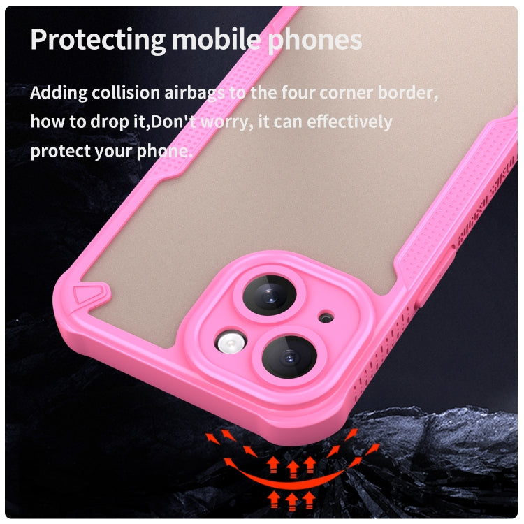 For iPhone 15 Armor Glaze PC Hybrid TPU Phone Case(Pink) - iPhone 15 Cases by buy2fix | Online Shopping UK | buy2fix