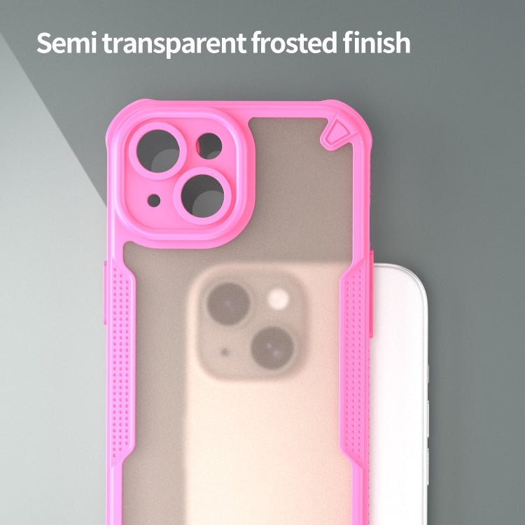 For iPhone 15 Armor Glaze PC Hybrid TPU Phone Case(Pink) - iPhone 15 Cases by buy2fix | Online Shopping UK | buy2fix