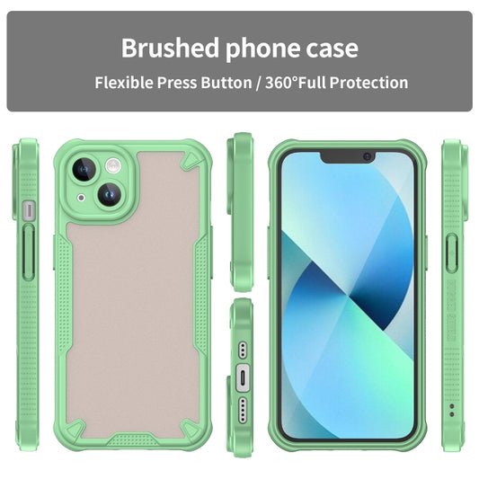 For iPhone 14 Armor Glaze PC Hybrid TPU Phone Case(Green) by buy2fix