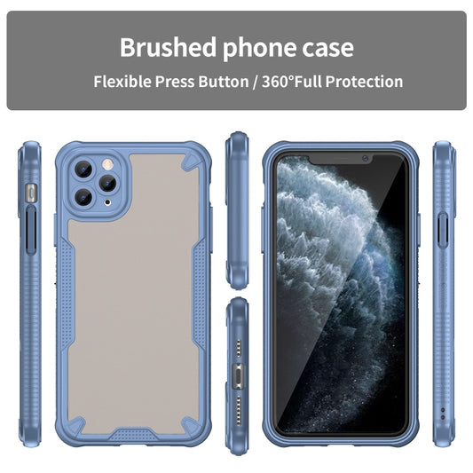 For iPhone 11 Pro Max Armor Glaze PC Hybrid TPU Phone Case(Blue) by buy2fix