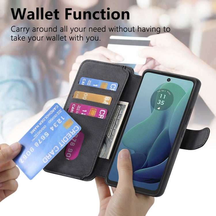 For Motorola Moto G 5G 2024 CaseNeo MagSafe RFID Anti-theft Retro Leather Phone Case(Black) by CaseNeo