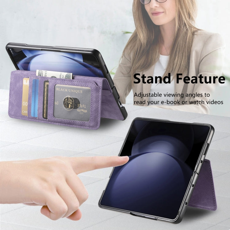 For Samsung Galaxy Z Fold5 CaseNeo MagSafe RFID Anti-theft Retro Leather Phone Case(Purple) - Galaxy Z Fold5 Cases by CaseNeo | Online Shopping UK | buy2fix