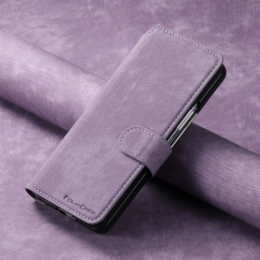 For Samsung Galaxy Z Fold3 CaseNeo MagSafe RFID Anti-theft Retro Leather Phone Case(Purple) - Galaxy Phone Cases by CaseNeo | Online Shopping UK | buy2fix