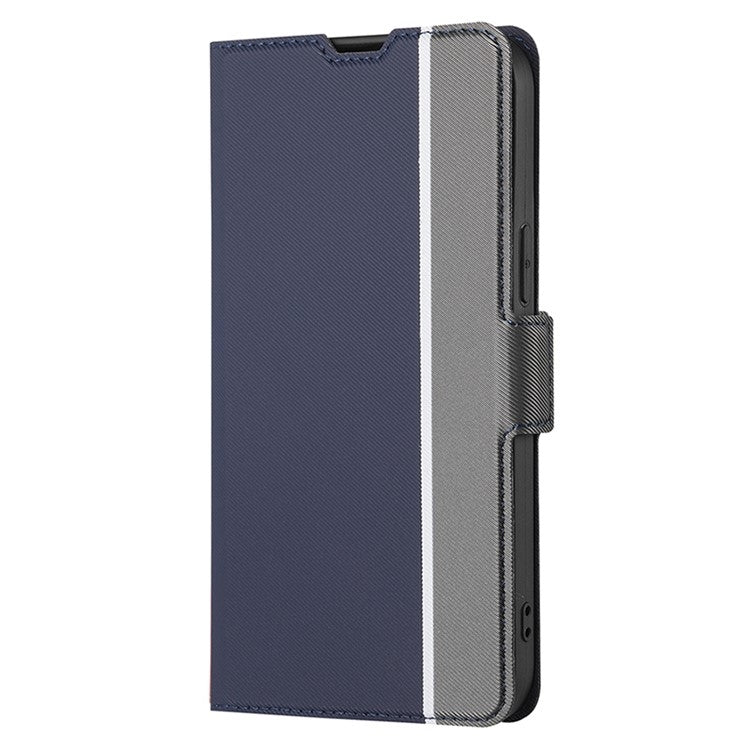 For iPhone 16 Pro Max Twill Texture Side Button Leather Phone Case(Blue) - iPhone 16 Pro Max Cases by buy2fix | Online Shopping UK | buy2fix