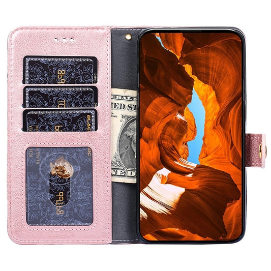 For iPhone 16 Pro Zipper Bag Leather Phone Case(Rose Gold) by buy2fix