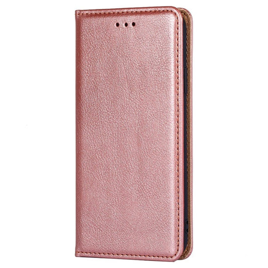For iPhone 16 Gloss Oil Solid Color Magnetic Leather Phone Case(Rose Gold) by buy2fix