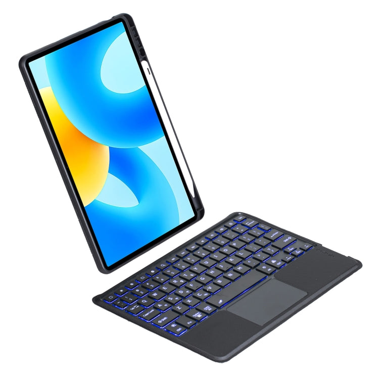 For Huawei MatePad 11.5 / MatePad Air 11.5 Detachable Backlit Bluetooth Keyboard Leather Case with Touchpad(Black) - Huawei Keyboard by buy2fix | Online Shopping UK | buy2fix