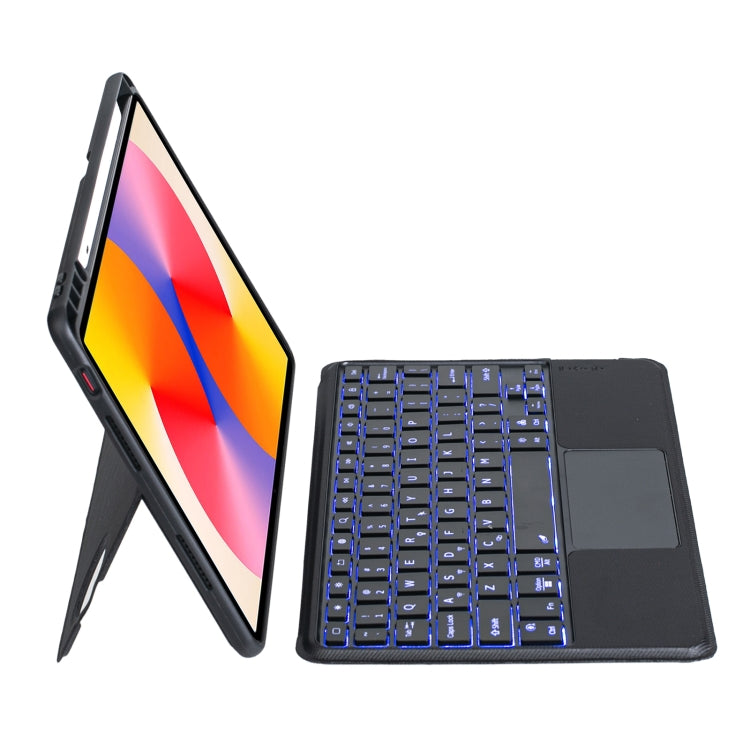 For Huawei MatePad SE 11 2024 Detachable Backlit Bluetooth Keyboard Leather Case with Touchpad(Black) - For Huawei by buy2fix | Online Shopping UK | buy2fix