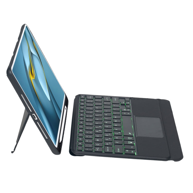 For Huawei MatePad Pro 10.8 2021 / 2019 Detachable Backlit Bluetooth Keyboard Leather Case with Touchpad(Black) - Huawei Keyboard by buy2fix | Online Shopping UK | buy2fix