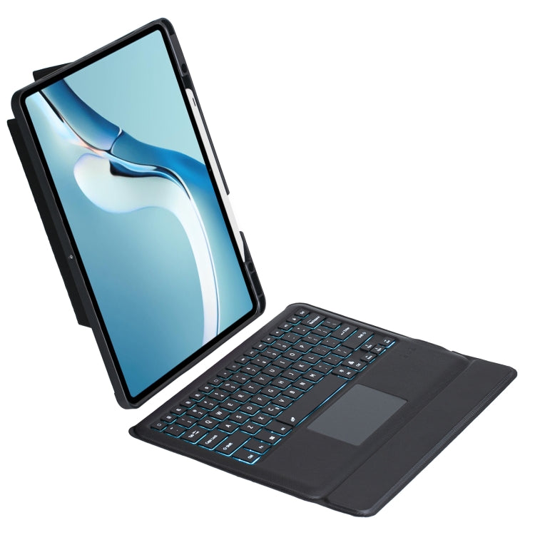 For Huawei MatePad Pro 12.6 2021 Detachable Backlit Bluetooth Keyboard Leather Case with Touchpad(Black) - Huawei Keyboard by buy2fix | Online Shopping UK | buy2fix