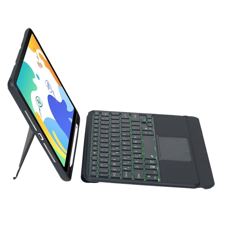 For Honor V6 / Tablet V7 Detachable Backlit Bluetooth Keyboard Leather Case with Touchpad(Black) - Huawei Keyboard by buy2fix | Online Shopping UK | buy2fix
