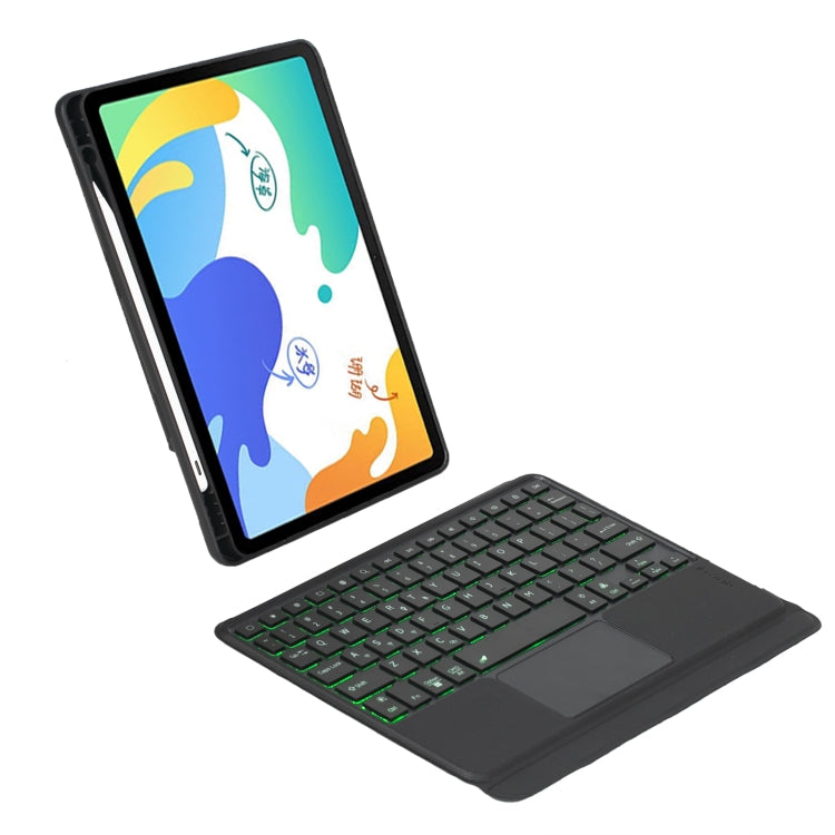 For Honor V6 / Tablet V7 Detachable Backlit Bluetooth Keyboard Leather Case with Touchpad(Black) - Huawei Keyboard by buy2fix | Online Shopping UK | buy2fix