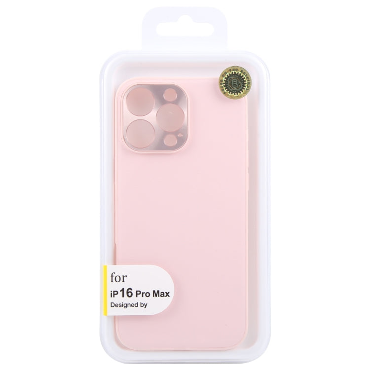 For iPhone 16 Pro Max GEBEI Plain Leather TPU Hybrid PU Phone Case(Pink) by GEBEI