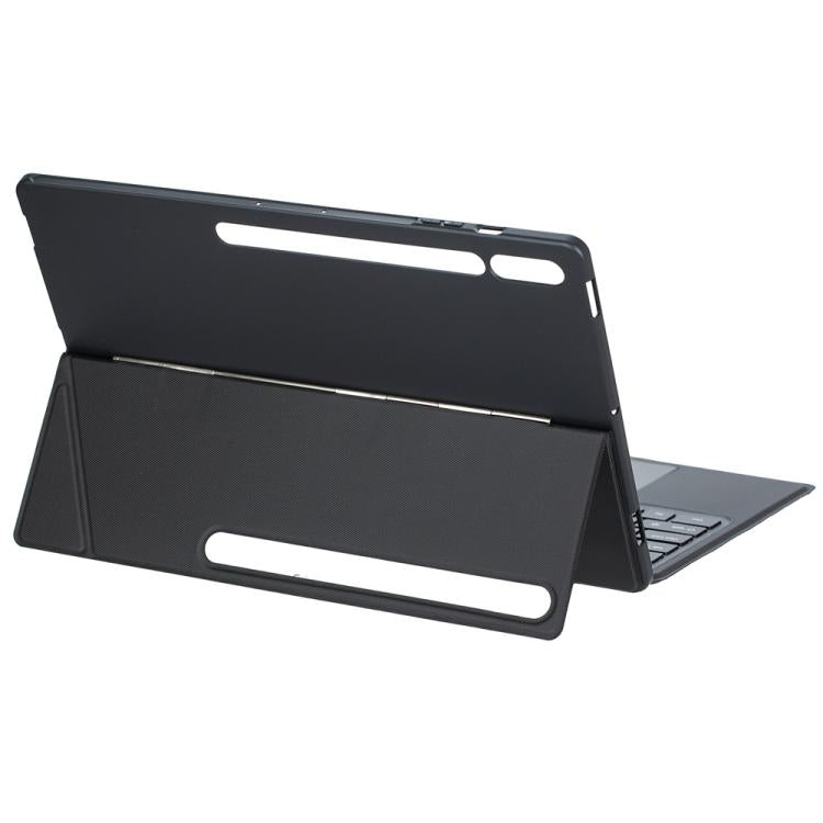 For Samsung Galaxy Tab S10 Ultra / S9 Ultra Detachable Backlit Bluetooth Keyboard Leather Case with Touchpad(Black) - Samsung Keyboard by buy2fix | Online Shopping UK | buy2fix