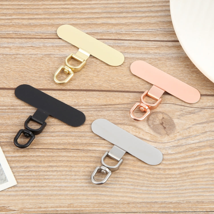 360 Degree Rotation Oval Metal Mobile Phone Lanyard Fixing Gasket(Gold) - Lanyards & Wrist Straps by buy2fix | Online Shopping UK | buy2fix