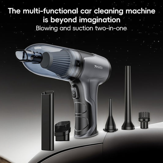 Yesido VC08 Brushless Motor Car Blowing and Suction Dual-Purpose Vacuum Cleaner(Black) by Yesido