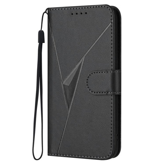 For Google Pixel 10 Pro XL Triangle Pattern Buckle Clasp Leather Phone Case(Black) - Google Cases by buy2fix | Online Shopping UK | buy2fix