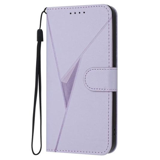 For Google Pixel 10 Pro XL Triangle Pattern Buckle Clasp Leather Phone Case(Light Purple) - Google Cases by buy2fix | Online Shopping UK | buy2fix