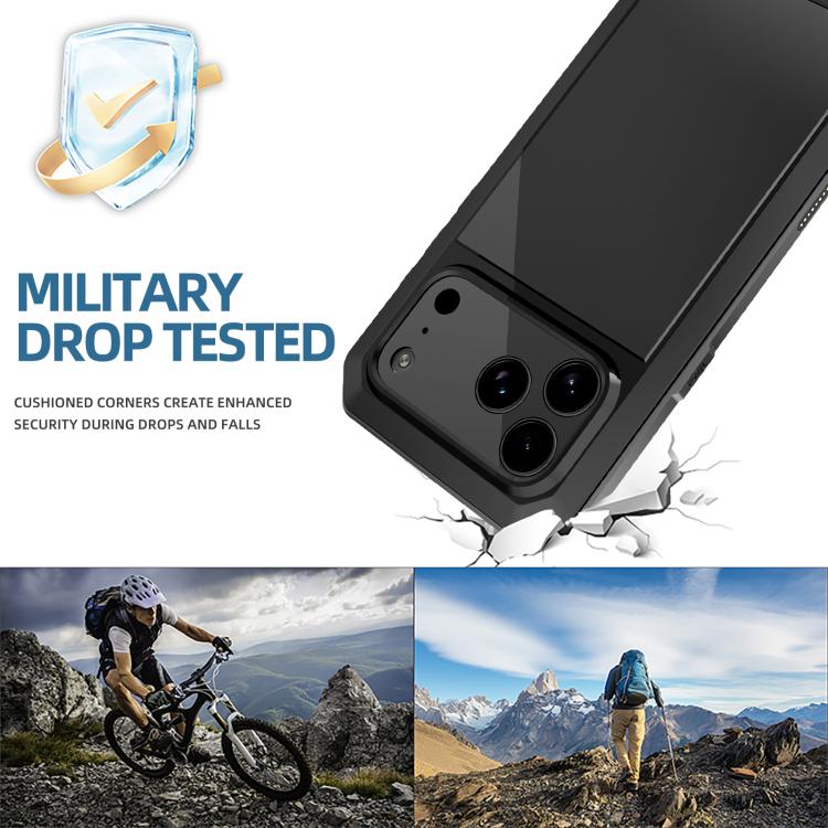 For iPhone 17 Pro RedPepper Triple-proof Metal Phone Case(Black) - iPhone 17 Pro Cases by RedPepper | Online Shopping UK | buy2fix