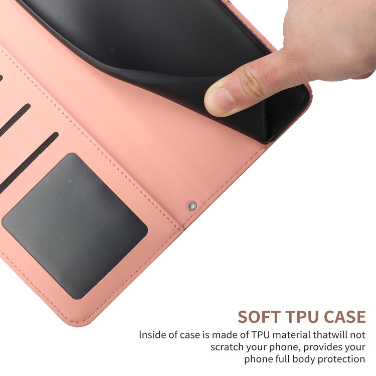 For Samsung Galaxy S25+ 5G Skin Feel Butterfly Embossed Flip Leather Phone Case(Pink) - Galaxy S25+ 5G Cases by buy2fix | Online Shopping UK | buy2fix