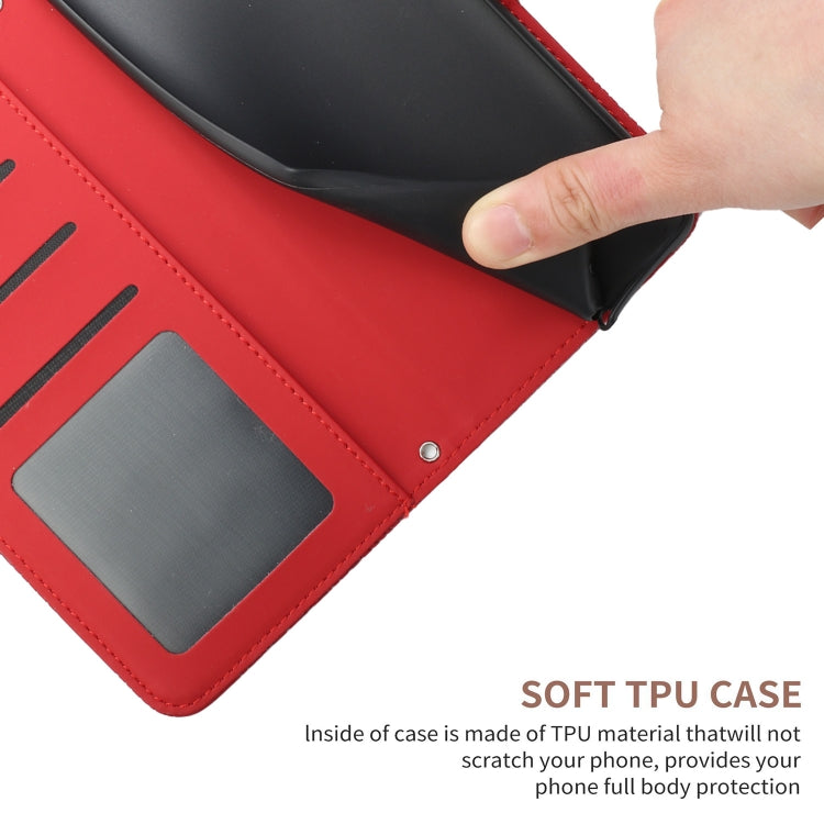 For Samsung Galaxy S25+ 5G Skin Feel Butterfly Embossed Flip Leather Phone Case(Red) - Galaxy S25+ 5G Cases by buy2fix | Online Shopping UK | buy2fix