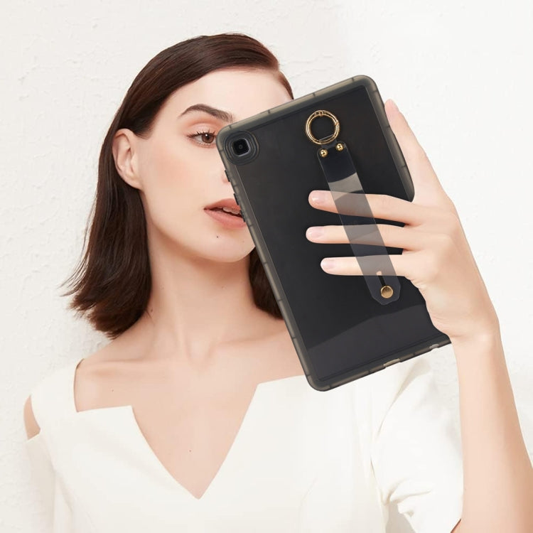 For Samsung Galaxy Tab S9 / S8 / S7 Wristband Holder PC Hybrid TPU Soft Tablet Case(Black) by buy2fix