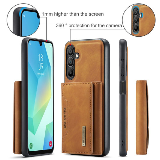 For Samsung Galaxy A16 5G DG.MING M2 Series 3-Fold Multi Card Bag + Magnetic Phone Case(Brown) by DG.MING