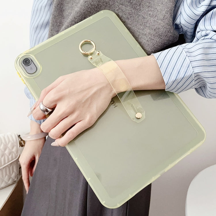 For Huawei MatePad Air 2024 Wristband Holder PC Hybrid TPU Soft Tablet Case(Pink) by buy2fix