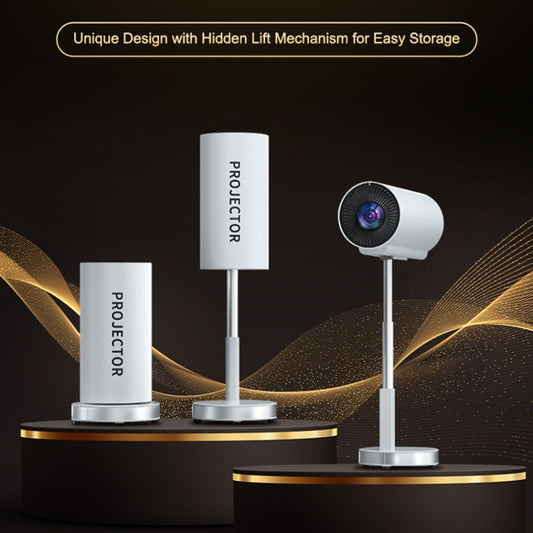 TS-3 1280x720P 260ANSI HiSilicon 352 Android 9.0 Telescopic Projector, EU Plug(White) by buy2fix