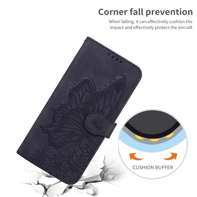 For Samsung Galaxy S25+ 5G Retro Skin Feel Butterflies Embossing Horizontal Flip Leather Phone Case(Black) by buy2fix