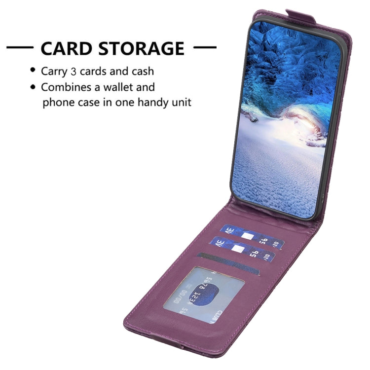 For Samsung Galaxy S25 5G Diamond Lattice Vertical Flip Leather Phone Case(Dark Purple) by buy2fix