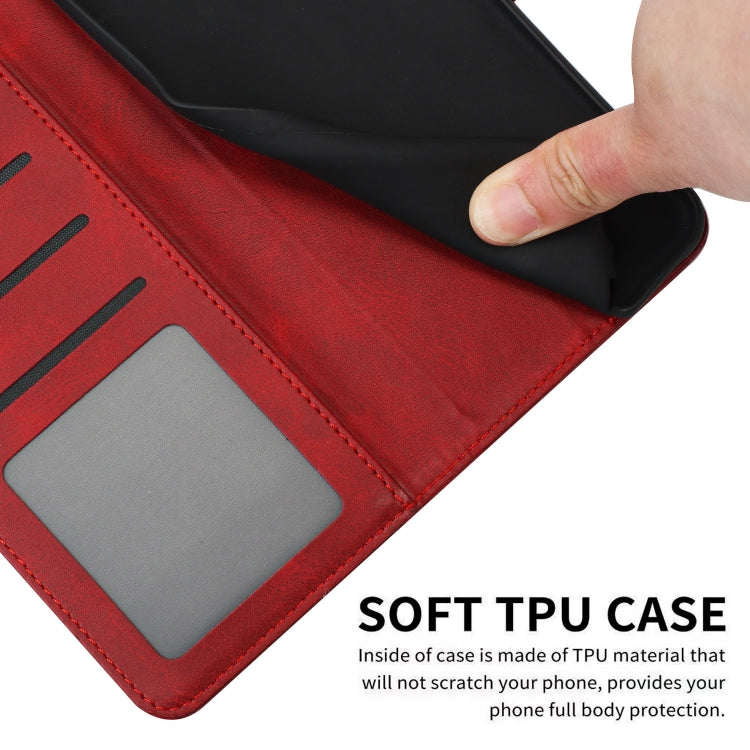 For Samsung Galaxy S25 Ultra 5G Solid Calf Texture Flip Leather Phone Case(Red) by buy2fix
