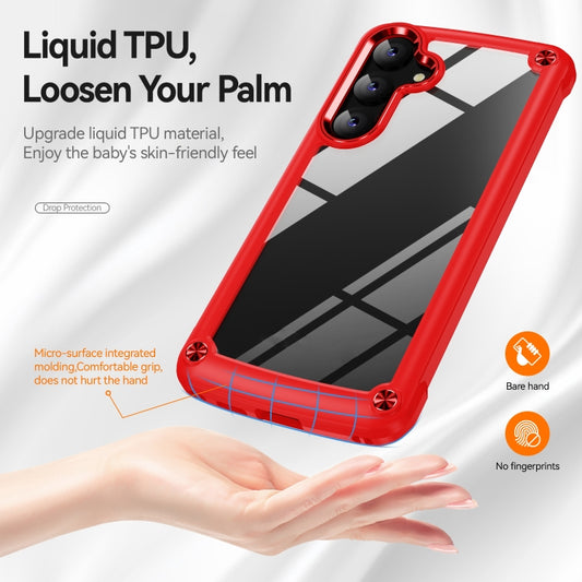 For Samsung Galaxy S25+ 5G TPU + PC Lens Protection Phone Case(Red) by buy2fix