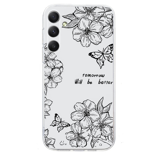 For Samsung Galaxy S25 5G Colorful Painting Pattern TPU Phone Case(Butterfly Flower) by buy2fix
