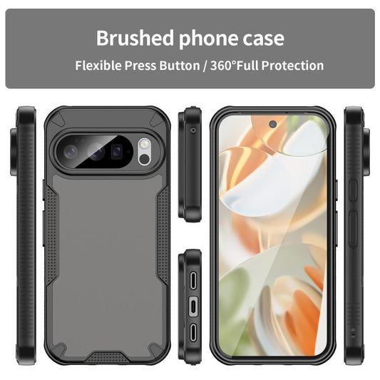 For Google Pixel 10 Pro Armor Glaze PC Hybrid TPU Phone Case(Black) - Google Cases by buy2fix | Online Shopping UK | buy2fix