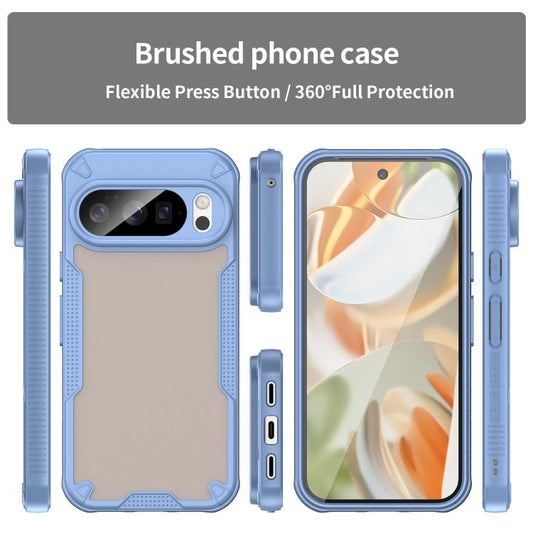 For Google Pixel 10 Pro Armor Glaze PC Hybrid TPU Phone Case(Blue) - Google Cases by buy2fix | Online Shopping UK | buy2fix