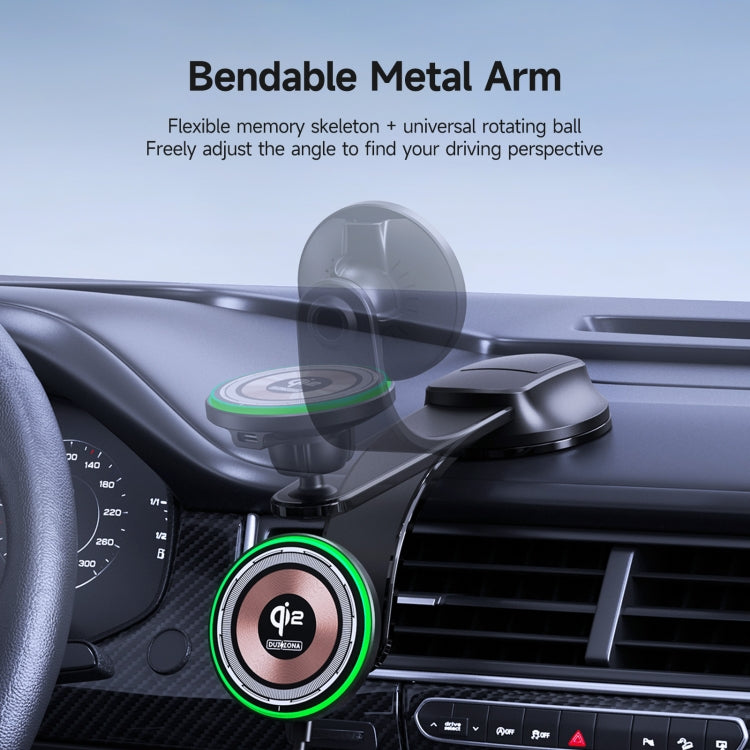DUZZONA V5 Pro 15W Qi2 Car Magnetic Wireless Charger Phone Holder(Transparent) - Wireless Charger Holders by DUZZONA | Online Shopping UK | buy2fix