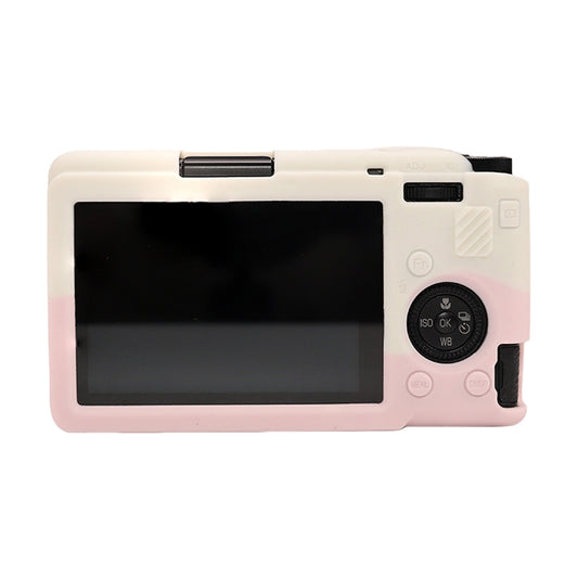 For Ricoh GR III Soft Silicone Protective Case(White Pink) - Protective Case by buy2fix | Online Shopping UK | buy2fix
