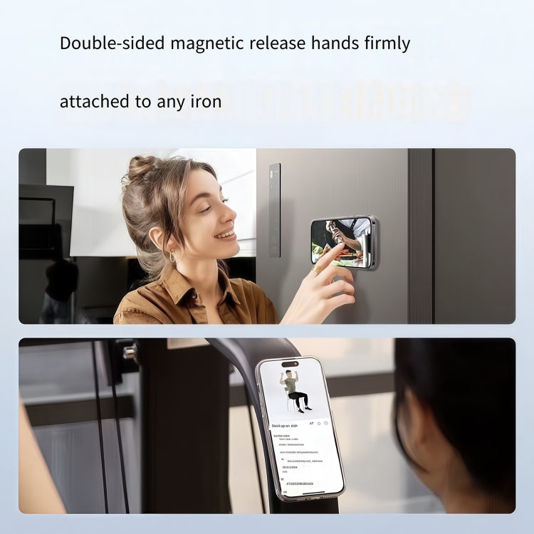 Metal Magsafe Magnetic Ring Silicone Band Phone Holder(Grey) - Ring Holder by buy2fix | Online Shopping UK | buy2fix