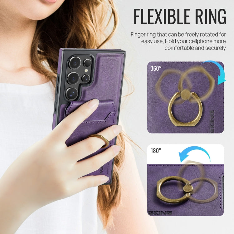 For Samsung Galaxy S24 Ultra 5G MAGKING K1 MagSafe Detachable Wallet RFID Back Cover Phone Case(Purple) - Galaxy S24 Ultra 5G Cases by MAGKING | Online Shopping UK | buy2fix
