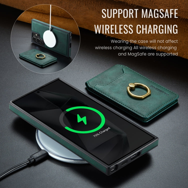 For Samsung Galaxy S24 Ultra 5G MAGKING K1 MagSafe Detachable Wallet RFID Back Cover Phone Case(Green) - Galaxy S24 Ultra 5G Cases by MAGKING | Online Shopping UK | buy2fix