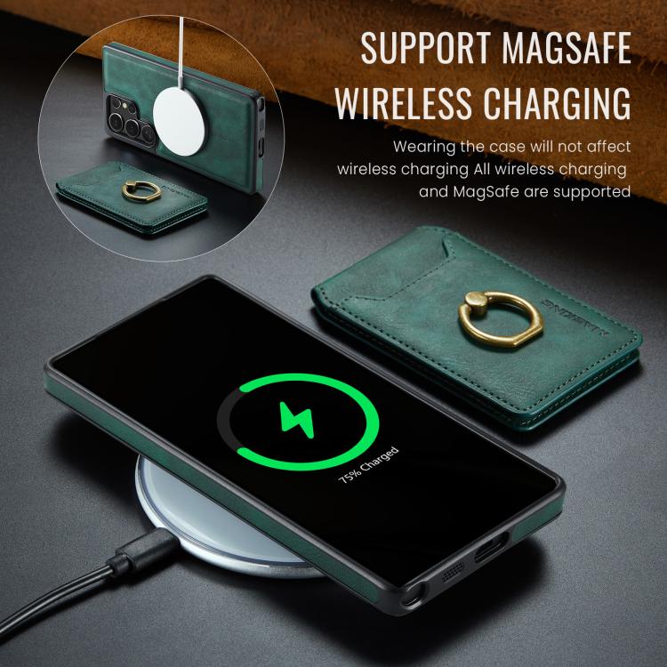 For Samsung Galaxy S25 Ultra 5G MAGKING K1 MagSafe Detachable Wallet RFID Back Cover Phone Case(Green) - Galaxy S25 Ultra 5G Cases by MAGKING | Online Shopping UK | buy2fix