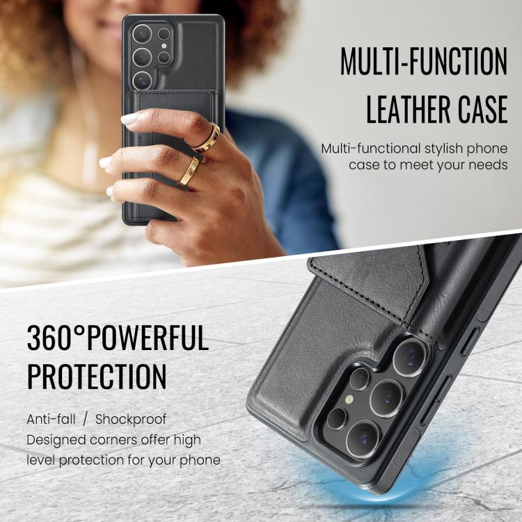 For Samsung Galaxy S25 Ultra 5G MAGKING K2 Series MagSafe RFID Card Bag Detachable Phone Case(Black) - Galaxy S25 Ultra 5G Cases by MAGKING | Online Shopping UK | buy2fix