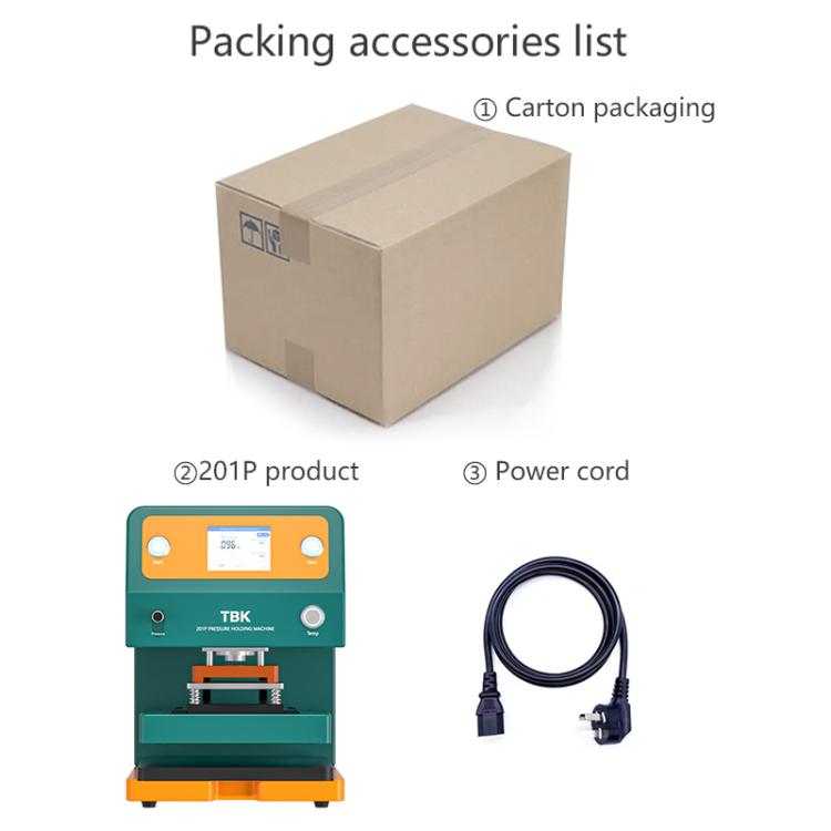 TBK 201P Frame / Screen / Back Cover Pressure Holding Machine with Built-in Vacuum Pump, Plug:UK Plug by TBK